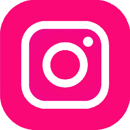 A white camera icon inside a square with rounded corners on a purple background, representing the Instagram logo.