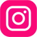 Instagram logo on a pink background.